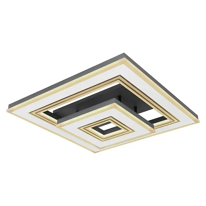 Globo LED-Deckenleuchte JACK - 56 W, L x B x H: 50 x 50 x 115 cm, Warmweiß, Quadratisch - Quadratische LED-Deckenleuchte mit modernem Design und mehrstufiger Optik, ideal für stilvolle Innenräume.