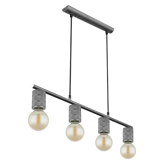 Globo Freddy Pendelleuchte - 60 W, L x B x H: 80 x 65 x 120 cm - Diese Pendelleuchte mit vier Glühbirnen sorgt für eine stilvolle Beleuchtung. Das Design ist modern und ansprechend.
