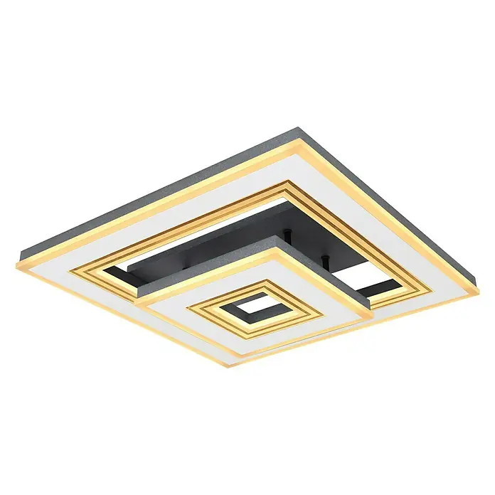 Globo LED-Deckenleuchte JACK - 56 W, L x B x H: 50 x 50 x 115 cm, Warmweiß, Quadratisch - Elegante quadratische Deckenleuchte mit moderner LED-Beleuchtung, ideal für stilvolle Innenräume.