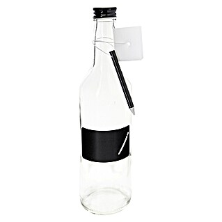 Glasflasche mit Kreidefeld (Nettovolumen: 500 ml)