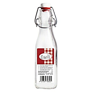 Glasflasche mit Bügelverschluss (Füllvermögen: 250 ml)