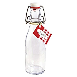 Glasflasche mit Bügelverschluss (Füllvermögen: 200 ml)