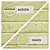 Karibu Holz-Pool Palm Beach mit Sonnenterrasse (L x B x H: 672 x 353 x 124 cm, Naturbraun, 15 500 l) | BAUHAUS