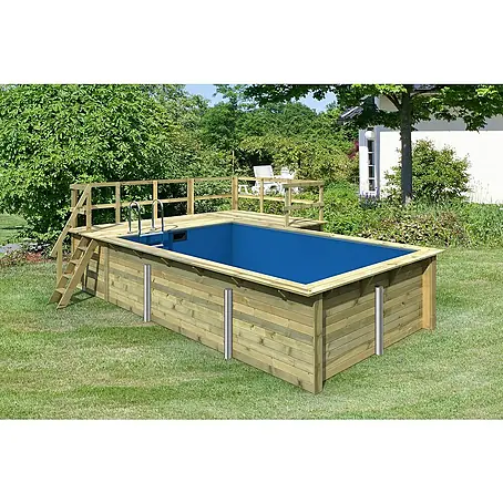 Karibu  Holz-Pool Palm Beach mit Sonnenterrasse