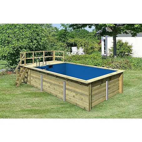 Karibu  Holz-Pool Palm Beach mit Sonnenterrasse