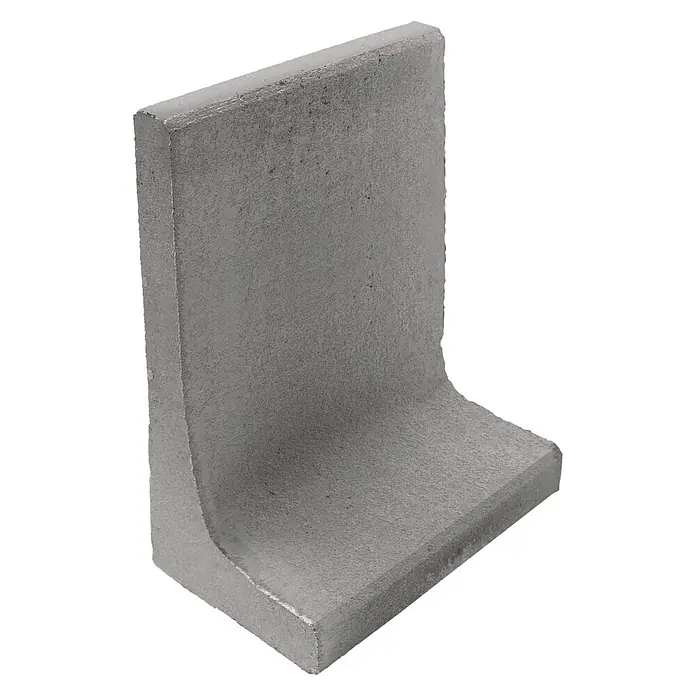Diephaus L-Stein - 60 cm, 40 cm, Stärke: 7 cm, Grau - Nahaufnahme eines grauen Bordsteins mit L-Form, ideal für Garten- und Landschaftsbau, mit robustem Betonfinish.
