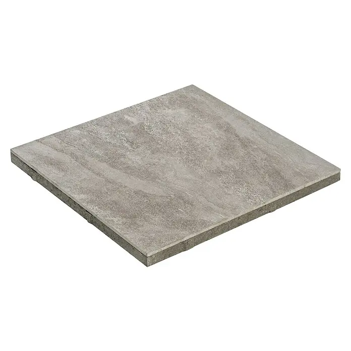 Diephaus Terrassenfliese Columbia - 60 x 60 x 4 cm, Quarz, Beton - Graue Betonpflasterplatte mit leicht marmorierter Oberfläche für den Außenbereich.