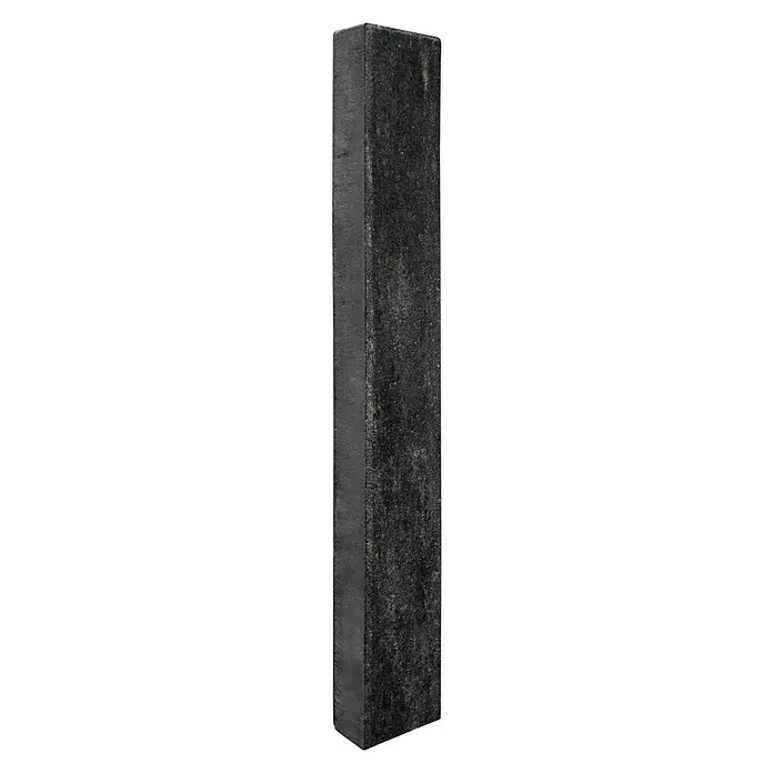Diephaus Palisade / Mauerstein Laredo Meso - 80 x 12,5 x 12,5 cm, Basalt, Beton - Länglicher, quaderförmiger Block mit rauer, dunkler Textur. Ideal für rustikale Dekorationen oder als architektonisches Element.