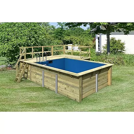 Karibu  Holz-Pool Palm Beach mit Sonnenterrasse