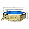 Karibu Holz-Pool Orlando Größe 3 (L x B x H: 547 x 547 x 124 cm, Braun, 21 000 l) | BAUHAUS