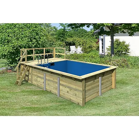 Karibu  Holz-Pool Palm Beach mit Sonnenterrasse