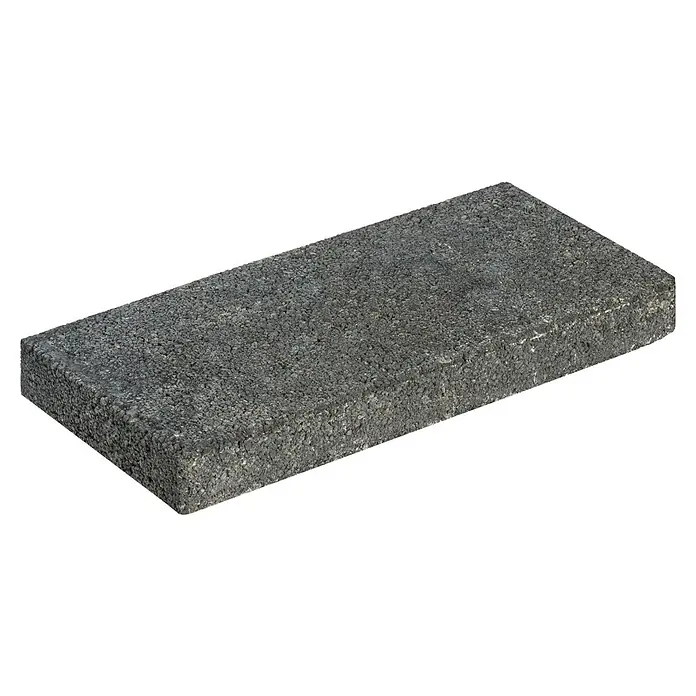 Diephaus Mauerabdeckplatte Logan - 45 x 22,5 x 5 cm, Quarzit, Beton - Pflasterstein in Dunkelgrau. Robustes Pflasterelement für Außenbereiche, ideal für Wege und Terrassen, mit rauer, griffiger Oberfläche.