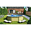 Karibu Holz-Pool Orlando Größe 3 (L x B x H: 547 x 547 x 124 cm, Braun, 21 000 l) | BAUHAUS