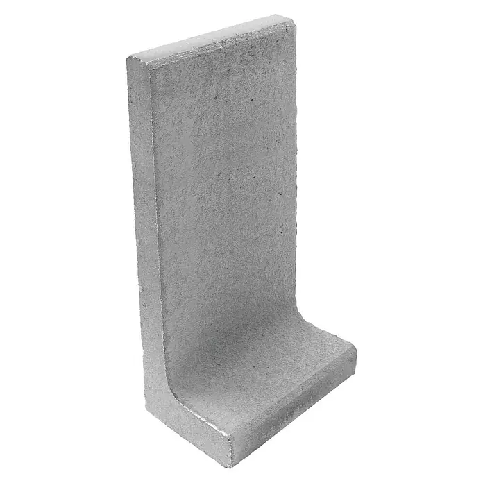 Diephaus L-Stein - 80 cm, 40 cm, Stärke: 7 cm, Grau - Bild eines Betonbordsteins, der sich ideal für Garten- und Landschaftsbau eignet. Robuste, graue L-Form für Einfassungen.