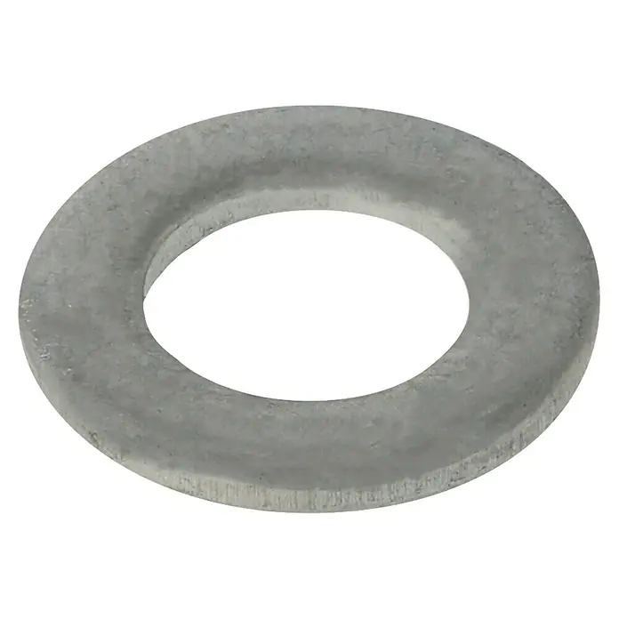 Profi Depot Unterlegscheibe A2 - Außendurchmesser: 10 mm, 100 Stk., Edelstahl - Nahaufnahme einer Unterlegscheibe, einem flachen Ring, der die Last einer Schraubenverbindung verteilt. Ideal für Handwerker und Bauprojekte.