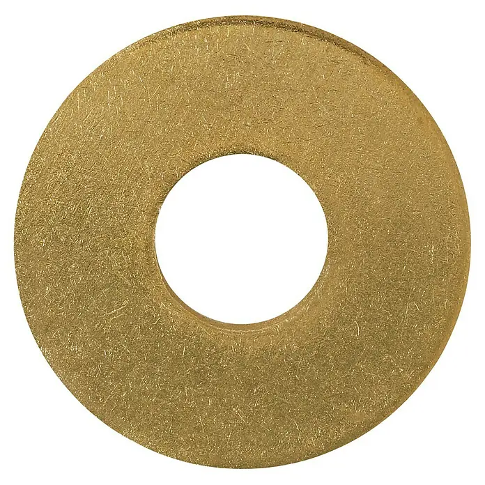 Stabilit KarosseriescheibeInnendurchmesser: 8,4 mm, Außendurchmesser: 24 mm, Messing, Blank, 8 Stk., DIN 9021 - Ein golden schimmernder Unterlegscheibe, perfekt für verschiedenste Anwendungen im Handwerk. Robustes Material für zuverlässigen Halt.