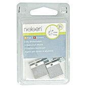 Nielsen Gancho para colgar cuadros (Carga soportada: 5 kg, Aluminio, Plateado, 2 uds.)