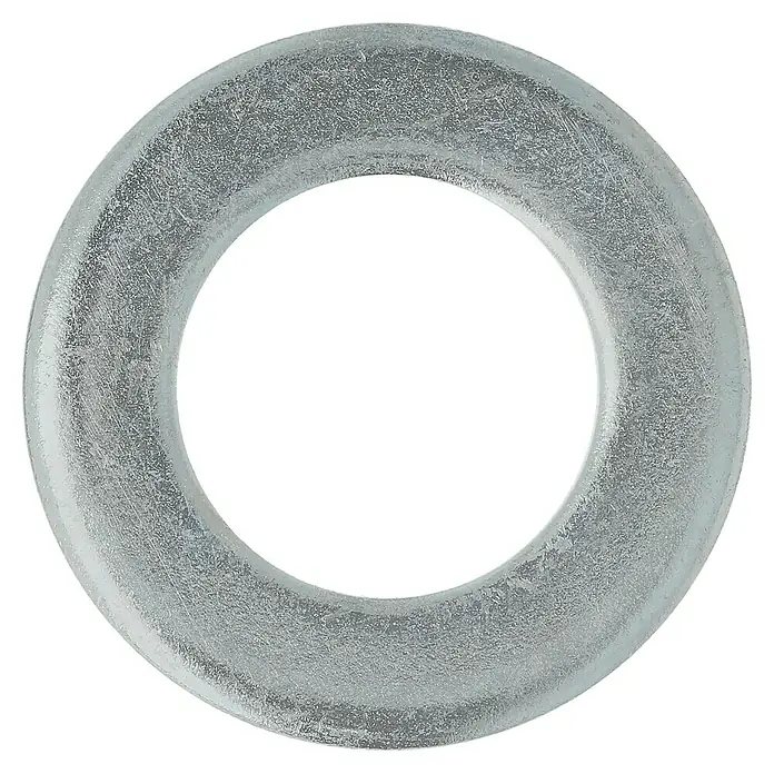 Profi Depot Unterlegscheibe - Innendurchmesser: 17 mm, Außendurchmesser: 30 mm, 50 Stk., Verzinkt - Nahaufnahme eines durchsichtigen Gummiringes, ideal als Dichtung oder zur Vibrationsdämpfung, vor einem schwarzen Hintergrund.