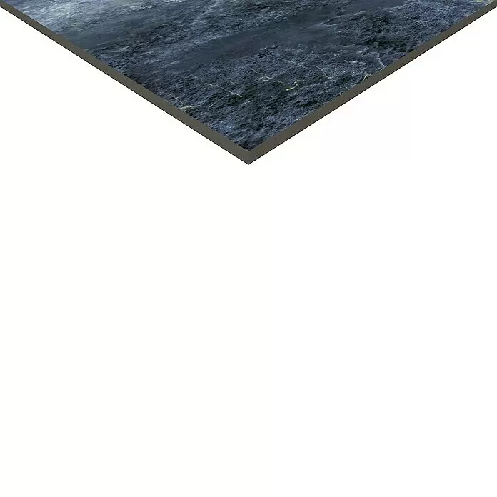 Feinsteinzeugfliese Marmor Marvella - 60 x 120 cm, Anthrazit/Blau, Glänzend - Detailaufnahme