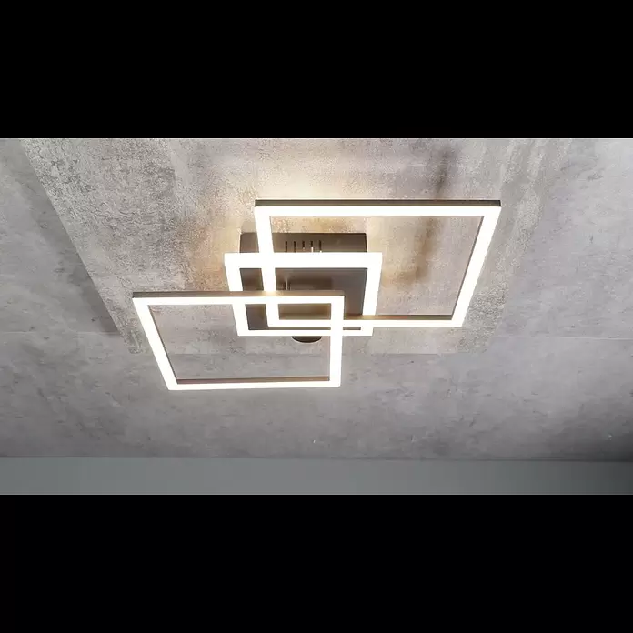 Reality Leuchten LED-Deckenleuchte Salida - 25 W, L x B x H: 35,5 x 57,5 x 7,5 cm, Schwarz, Warmweiß - 28582874 PD LED DL SALIDA 25W 57 5x35 5cm SCHWARZ
