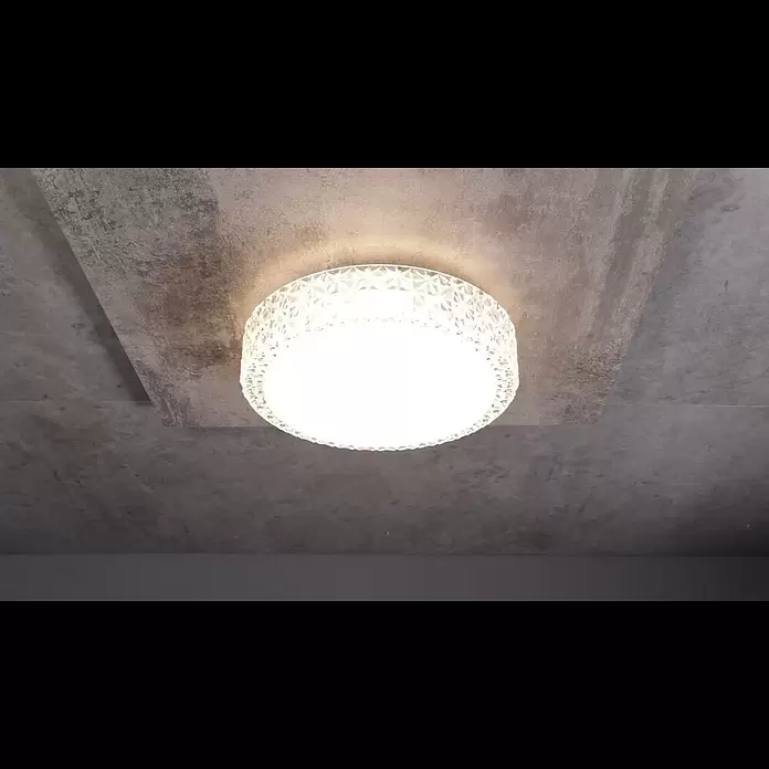 Reality Leuchten LED-Deckenleuchte rund Pegasus - 12 W, Ø x H: 286 mm x 8,6 cm, Weiß - DELA PEGASUS IN WEIS