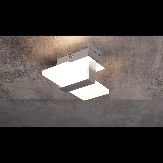 Reality Leuchten LED-Wandleuchte Platon - 4 W, L x B x H: 9 x 13 x 18 cm, Aluminium, Warmweiß - LED WANDLEUCHTE PLATON 1x4 5W