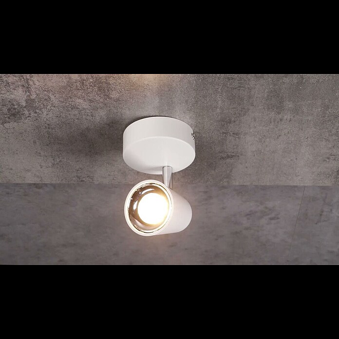 Reality Leuchten LED-Wandstrahler Toulouse (3 W, L x B x H: 12 x 40 x 15 cm, Weiß, Warmweiß) | BAUHAUS