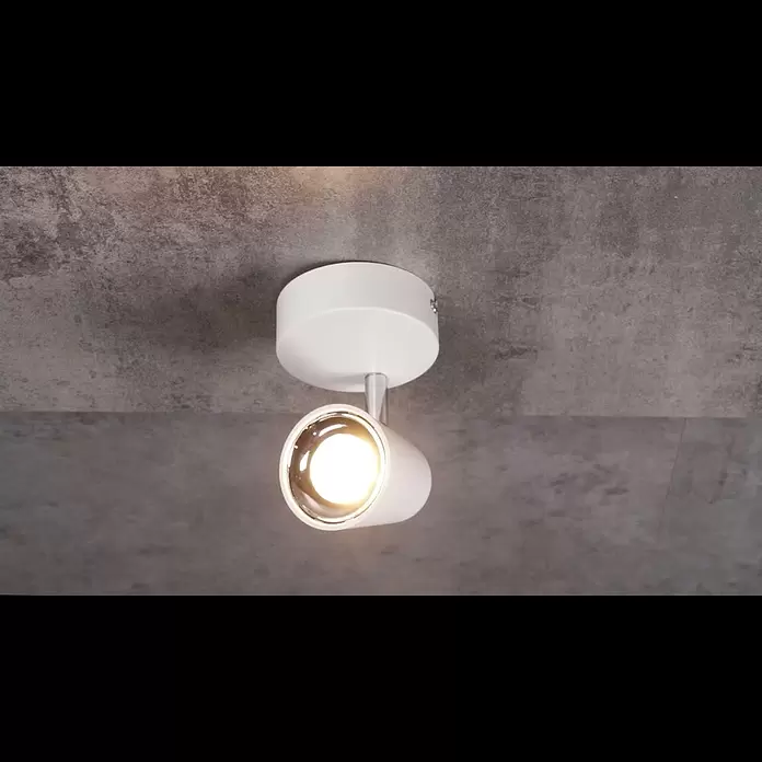Reality Leuchten LED-Wandstrahler Toulouse - 3 W, L x B x H: 12 x 40 x 15 cm, Weiß, Warmweiß - LED SPOT TOULOUSE 3 5W 3000K 400LM WEI