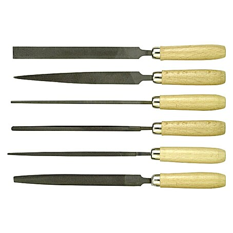 Connex Set de limas (6 pzs., Material empuñadura: Madera)