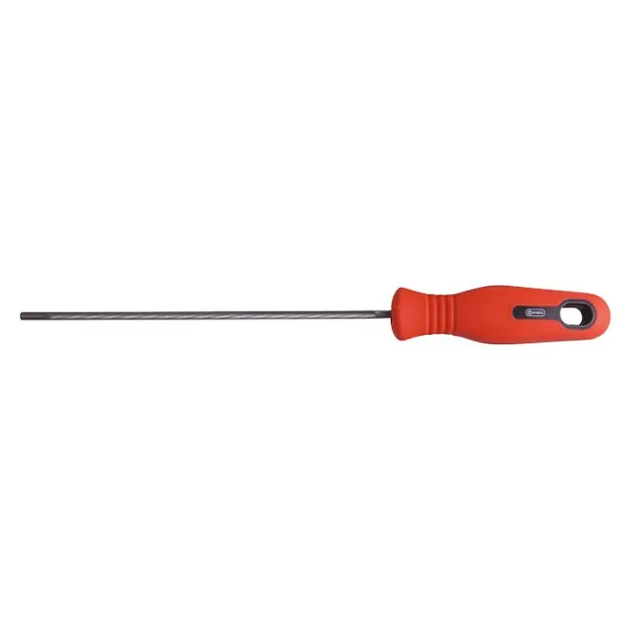 Connex Lima para sierras de cadena COX965 - Diámetro: 4,8 mm, Longitud hoja de lima: 200 mm - Un destornillador naranja con una punta metálica robusta, ideal para diversas tareas de atornillado. Mango cómodo para un trabajo preciso.