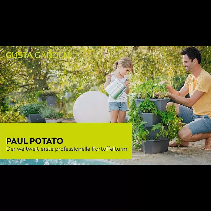 Gusta Garden Pflanzturm Paul Potato - 44 x 44 x 65 cm, Anthrazit - Paul Potato