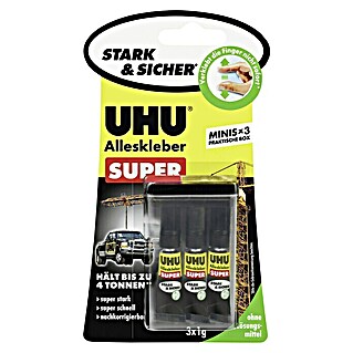 UHU Alleskleber Super Strong & Safe (3 x 1 g, Tube)