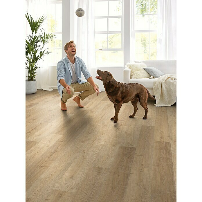 Decolife Vinylboden Comfort Hazel Oak (1.220 x 185 x 10,5 mm, Landhausdiele, Hazel Oak) | BAUHAUS