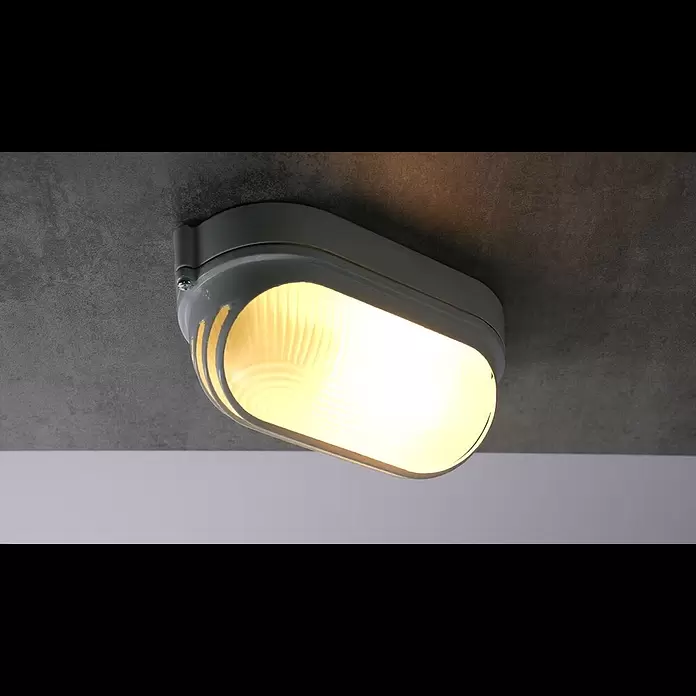 Ritter Leuchten Wand- & Deckenleuchte - IP44, 100 x 210 x 110 mm, Weiß - Ritter Leuchten Ovalleuchte, weiß