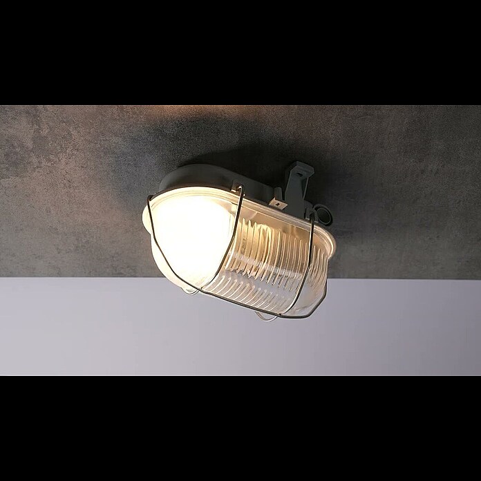 Ritter Leuchten LED-Wand- & Deckenleuchte (IP44, Grau)