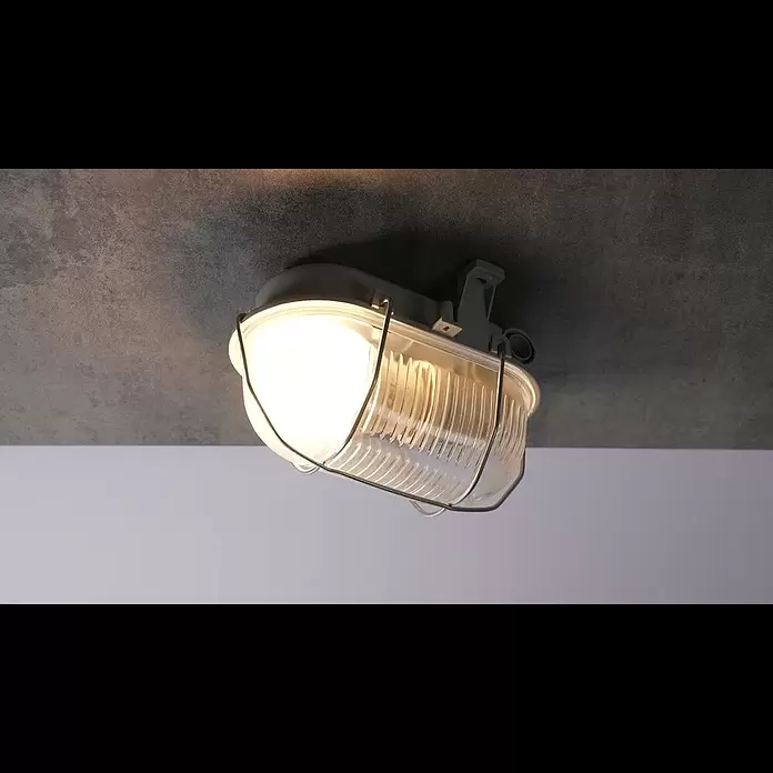 Ritter Leuchten LED-Wand- & Deckenleuchte - IP44, Grau - Ritter Leuchten Iso-Ovalleuchte, grau