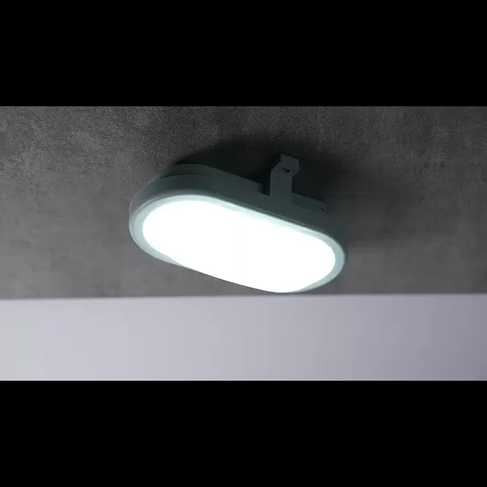 Ritter Leuchten LED-Oval-Armatur - Grau, Kunststoff, IP44 - Ritter Leuchten LED-Oval-Armatur