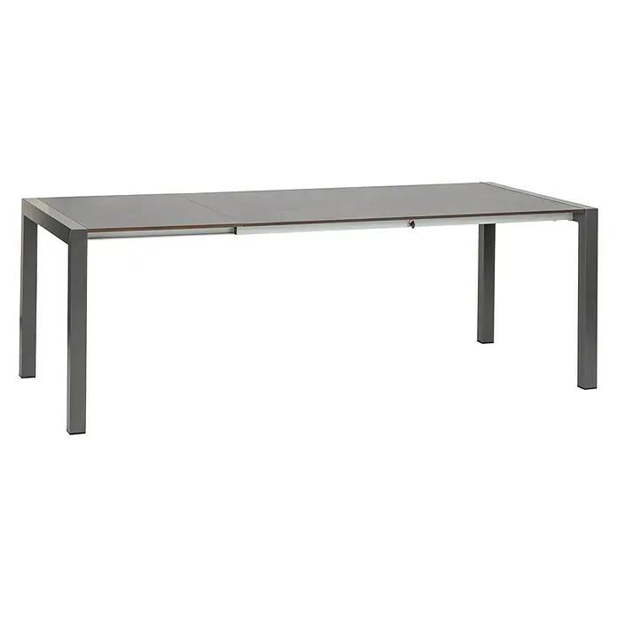 Acamp Gartenmöbel-Set New Jersey/Extensio - 6 -tlg., Aluminium, Acatex, Grau - Ein eleganter, ausziehbarer Esstisch mit Metallgestell und einer Tischplatte in Grau, ideal für moderne Esszimmer.