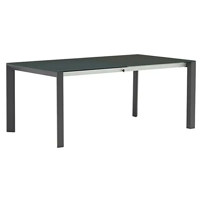 Acamp Gartenmöbel-Set Manhattan - 7 -tlg., Aluminium, Textilene, Glas, Anthrazit - Dieser Tisch mit einer Glasplatte und einem Metallgestell ist ein Blickfang und bietet Platz für gesellige Stunden.