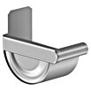 Sarei Rinnenendstück (Nennweite: 125 mm, Ausführung: Links, Aluminium)