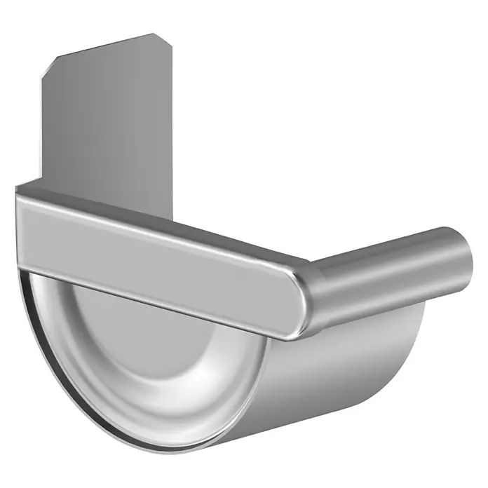 Sarei Rinnenendstück - Nennweite: 125 mm, Links, Aluminium - Dieser Artikel ist ein silberner Toilettenpapierhalter. Das Design ist modern und passt gut in moderne Badezimmer.