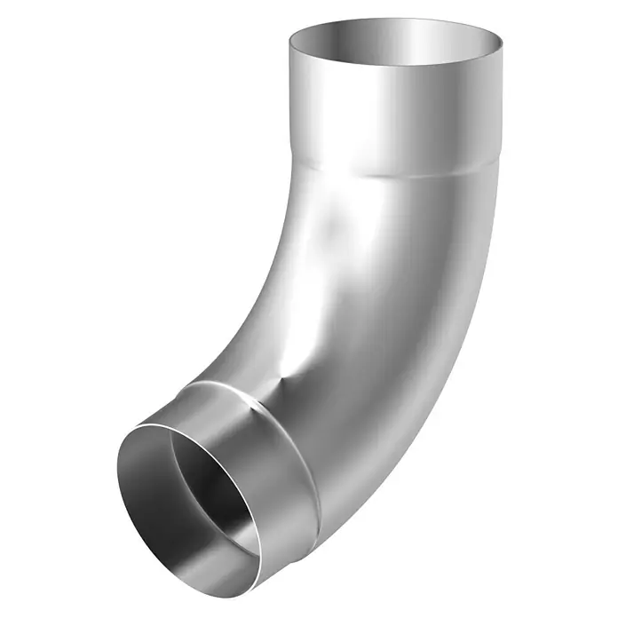 Sarei Fallrohrbogen - Nennweite: 100 mm, Winkel: 72 °, Aluminium, Silber - Silbernes Rohrbogenstück, ideal für Sanitärinstallationen. Robuste Ausführung und präzise gefertigt für einfache Montage und lange Lebensdauer.