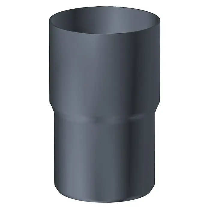 Sarei Fallrohrverbinder - Nennweite: 80 mm, Aluminium, Anthrazit - Graues PVC-Reduzierstück, Rohrverbinder für verschiedene Rohrdurchmesser, ideal für Sanitär- und Abwasseranwendungen.