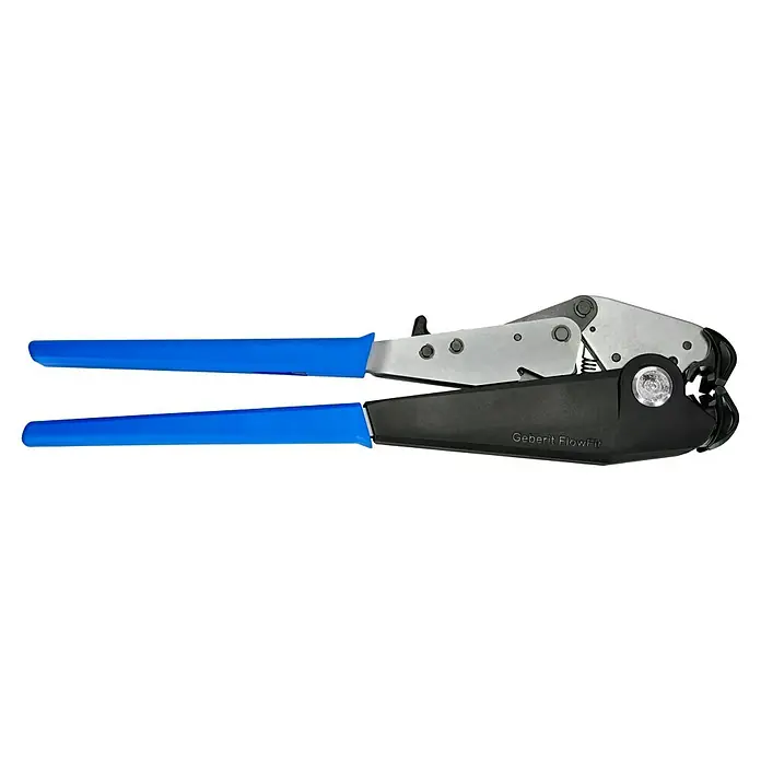 Geberit FlowFit Handpresszange 691.030.00.1 - Passend für: Verbundrohre 16-40 mm - Geberit FlowFit Presswerkzeug mit blauen Griffen für präzise und sichere Rohrverbindungen, ideal für professionelle Installateure.