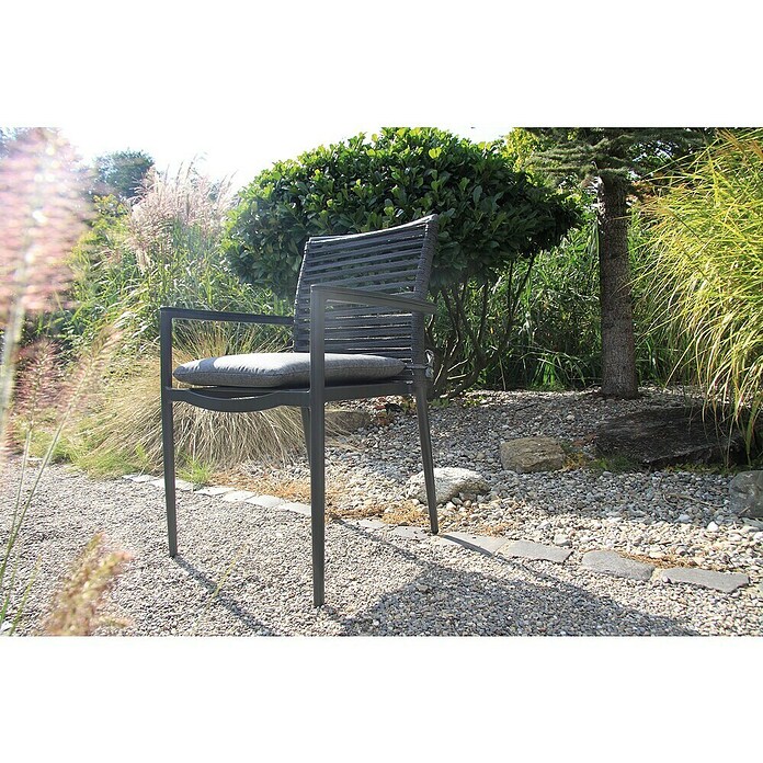Acamp Gartenmöbel-Set New Jersey/HPL (5 -tlg., Aluminium, HPL, Acatex, Anthrazit, Stapelbar) | BAUHAUS