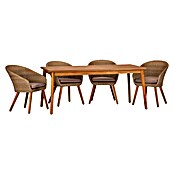 Acamp Gartenmöbel-Set Atacama (5 -tlg., Akazienholz/Aluminium/Polyrattan/Polyester, Braun) | BAUHAUS