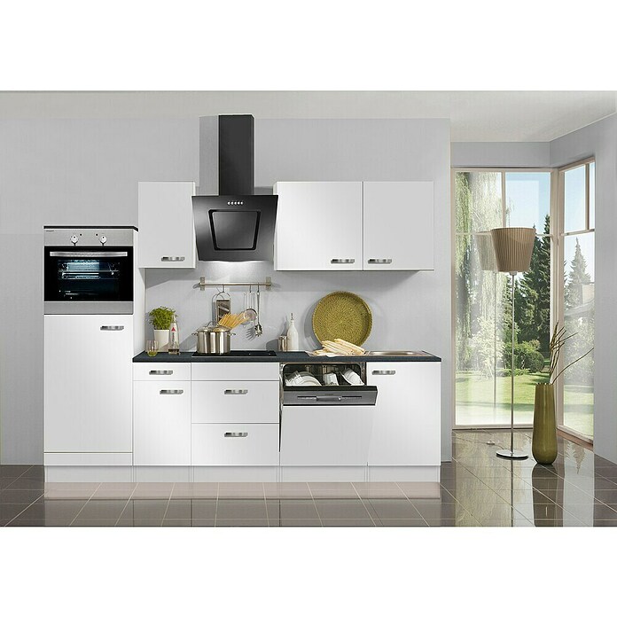 OPTIFIT Küchenblock Lagos (Breite: Elektrogeräten, seidenglanz) cm, Weiss 270 Mit