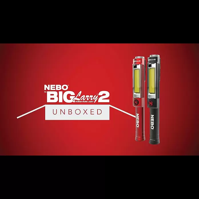 Nebo Tools Linterna Big Larry 2 - 3,2 x 2,5 x 19,7 cm, 40 lm - 500 lm - Unboxed: Big Larry