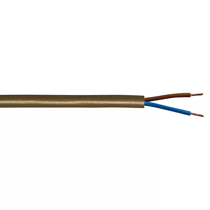 Schlauchleitung Meterware H03VV-F 2x0,75 mm² - Anzahl Adern: 2, Kabeltyp: H03VV-F, Gold - Detailaufnahme