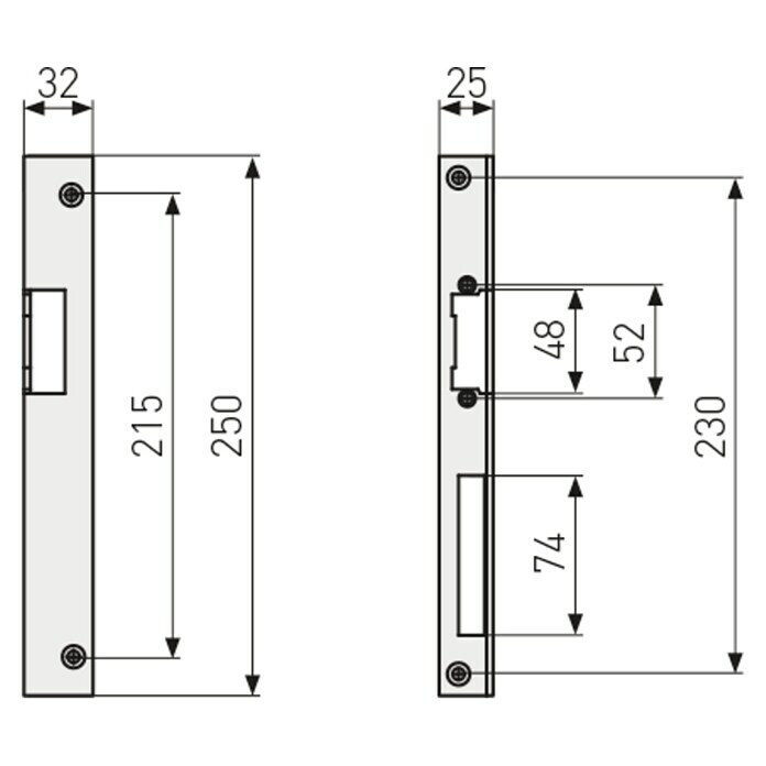 Abus Winkelschließblech WSB250 (Silber, DIN Anschlag: DIN-L) | BAUHAUS